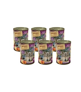 Comida húmeda Natural Greatness Conejo y Pato con Manzana, Melocotón y Manzanilla para perros