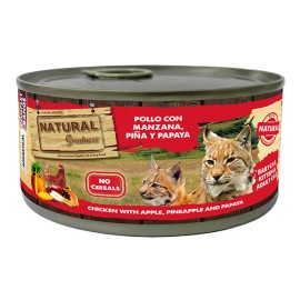 NATURAL GREATNESS POLLO CON MANZANA, PIÑA Y PAPAYA (BABY CAT, KITTEN & ADULT CAT) 185 G.