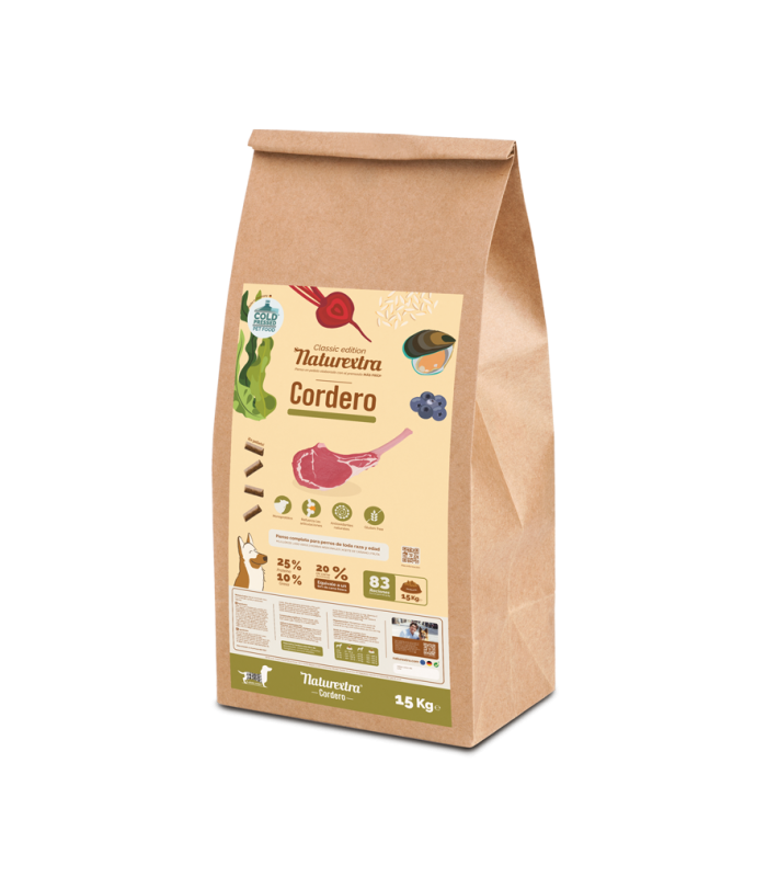 Naturextra Cordero pienso monoproteico para perros 15 kg