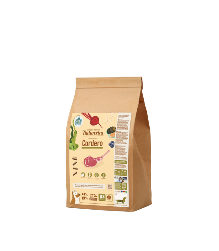Naturextra Cordero alimento natural para perros con cordero 5 kg