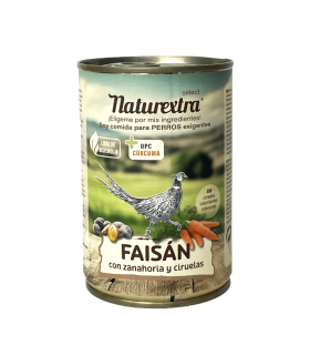 NATUREXTRA COMIDA HUMEDA FAISAN CON ZANAHORIA Y CIRUELAS 400 GR.