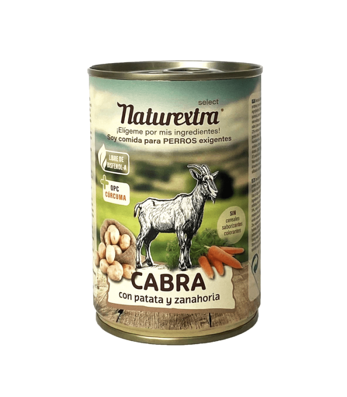 NATUREXTRA COMIDA HUMEDA CABRA CON PATATA Y ZANAHORIA 400 GR.