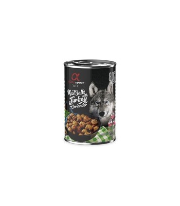 Alpha Spirit albóndigas de pavo y cilantro para perros adultos lata 400g