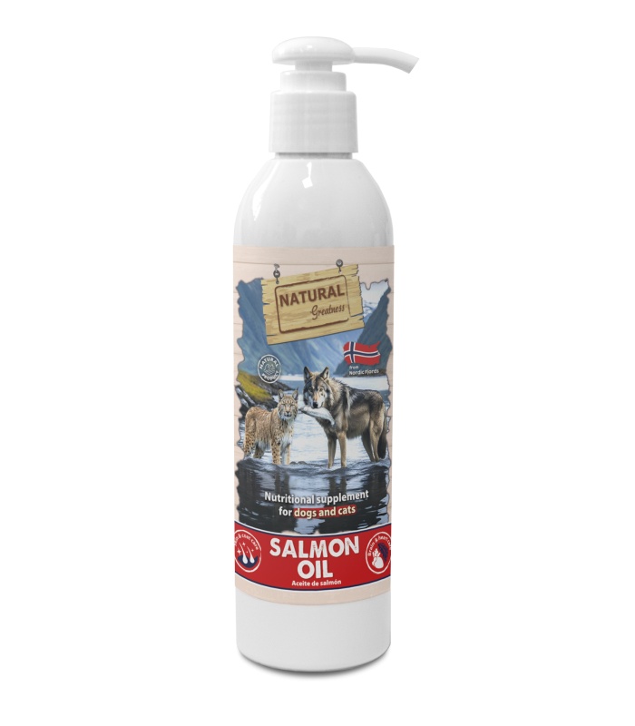 NATURAL GREATNESS ACEITE DE SALMON CAT & DOG 250 ML.