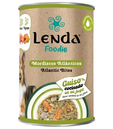 Lata Lenda Foodie Mordiscos Atlánticos para perros – receta de salmón y arenque natural
