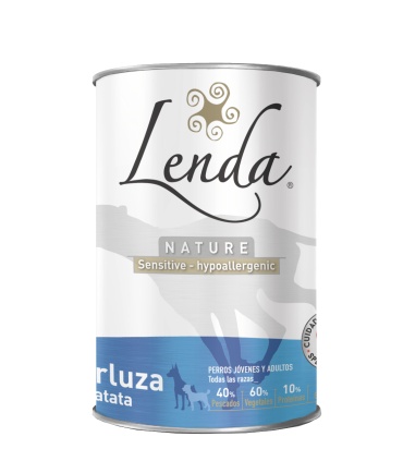 Lenda comida húmeda de merluza con patatas para perros sensibles