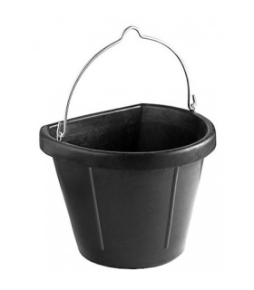 CUBO COMEDERO GOMA CON ASA NEGRO