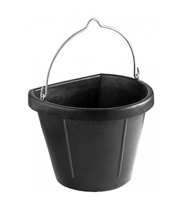 CUBO COMEDERO GOMA CON ASA NEGRO