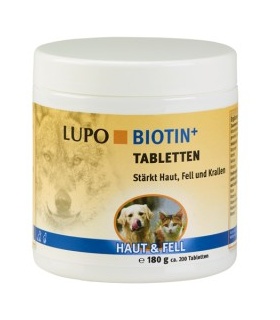 perro con manto brillante tras suplemento de biotina