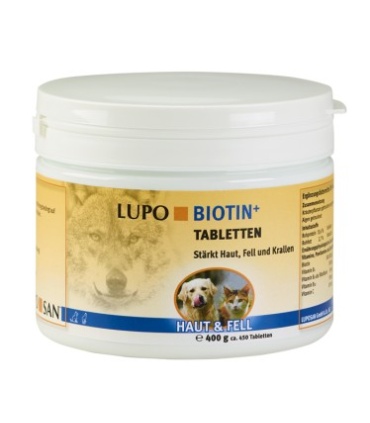 suplemento natural luposan biotina para caída de pelo en perros