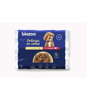 DELICIAS EN SALSA GF POLLO Y BUEY 4X100GR - PERROS