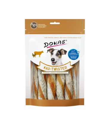 DOKAS TWISTER CUERO CRUDO Y POLLO (PECHUGA Y CALLOS) 200GR