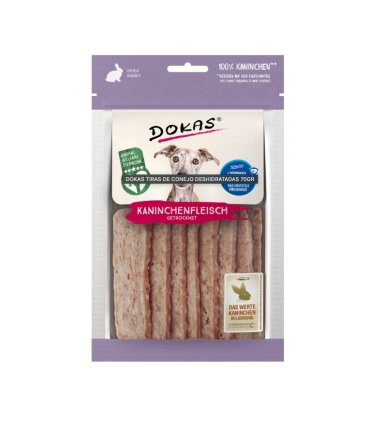 DOKAS TIRAS DE CONEJO DESHIDRATADAS 70GR