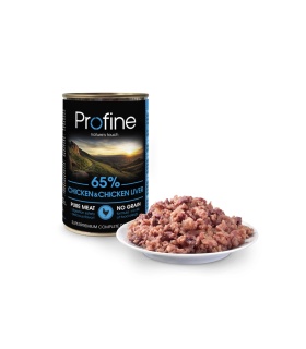 Profine Chicken with Liver lata húmeda completa para perros