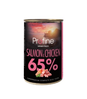 Profine Lata 65% Salmon & Chicken 6x400gr alimento húmedo para perros