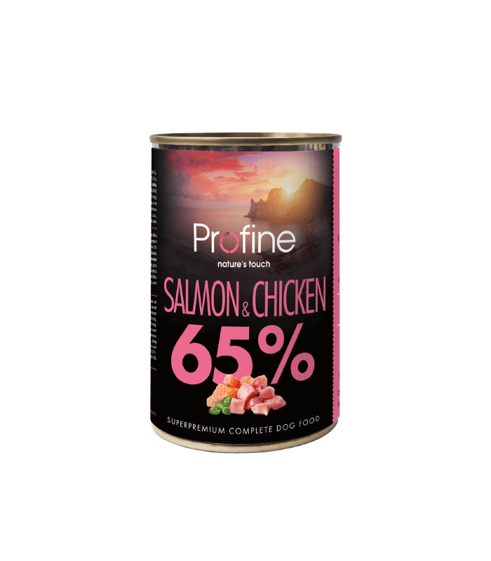 Profine Lata 65% Salmon & Chicken 6x400gr alimento húmedo para perros