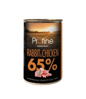 Profine Lata 65% Conejo y Pollo 6x400gr alimento húmedo para perros