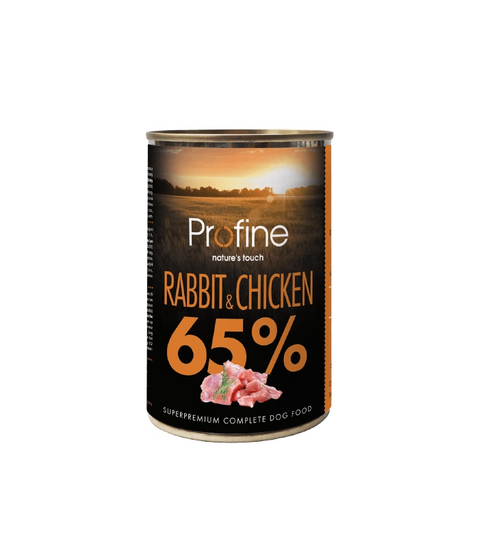 Profine Lata 65% Conejo y Pollo 6x400gr alimento húmedo para perros