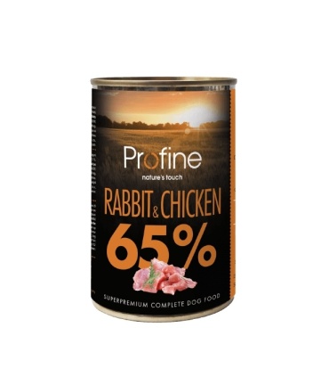 Profine Lata 65% Conejo y Pollo 6x400gr alimento húmedo completo para perros