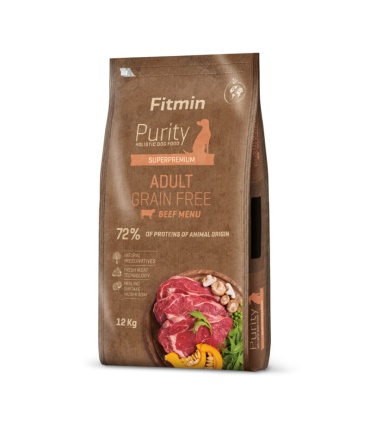 FITMIN Purity GF Adult Beef pienso sin cereales con vacuno para perros adultos