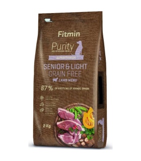 Saco FITMIN Dog Purity GF Senior Light Lamb para perros senior y perros con sobrepeso