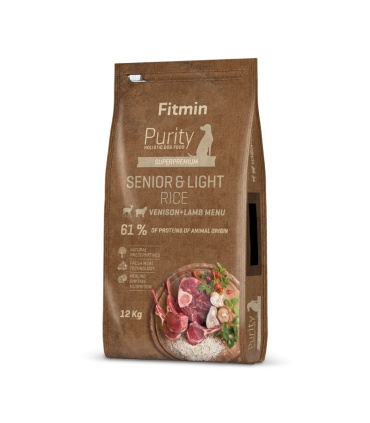 FITMIN Purity GF Senior Light Lamb pienso light sin cereales con cordero para perros mayores