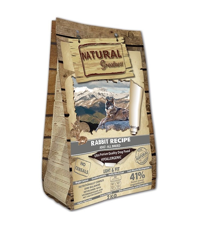 NATURAL GREATNESS RABBIT (LIGHT & FIT) - ADULT - ALL BREED (RECETA DE CONEJO - LIGHT & FIT)