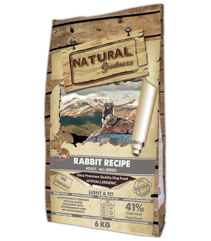 NATURAL GREATNESS RABBIT (LIGHT & FIT) - ADULT - ALL BREED (RECETA DE CONEJO - LIGHT & FIT)