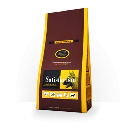 Pienso Satisfaction Lamb & Rice para perros adultos con intolerancia